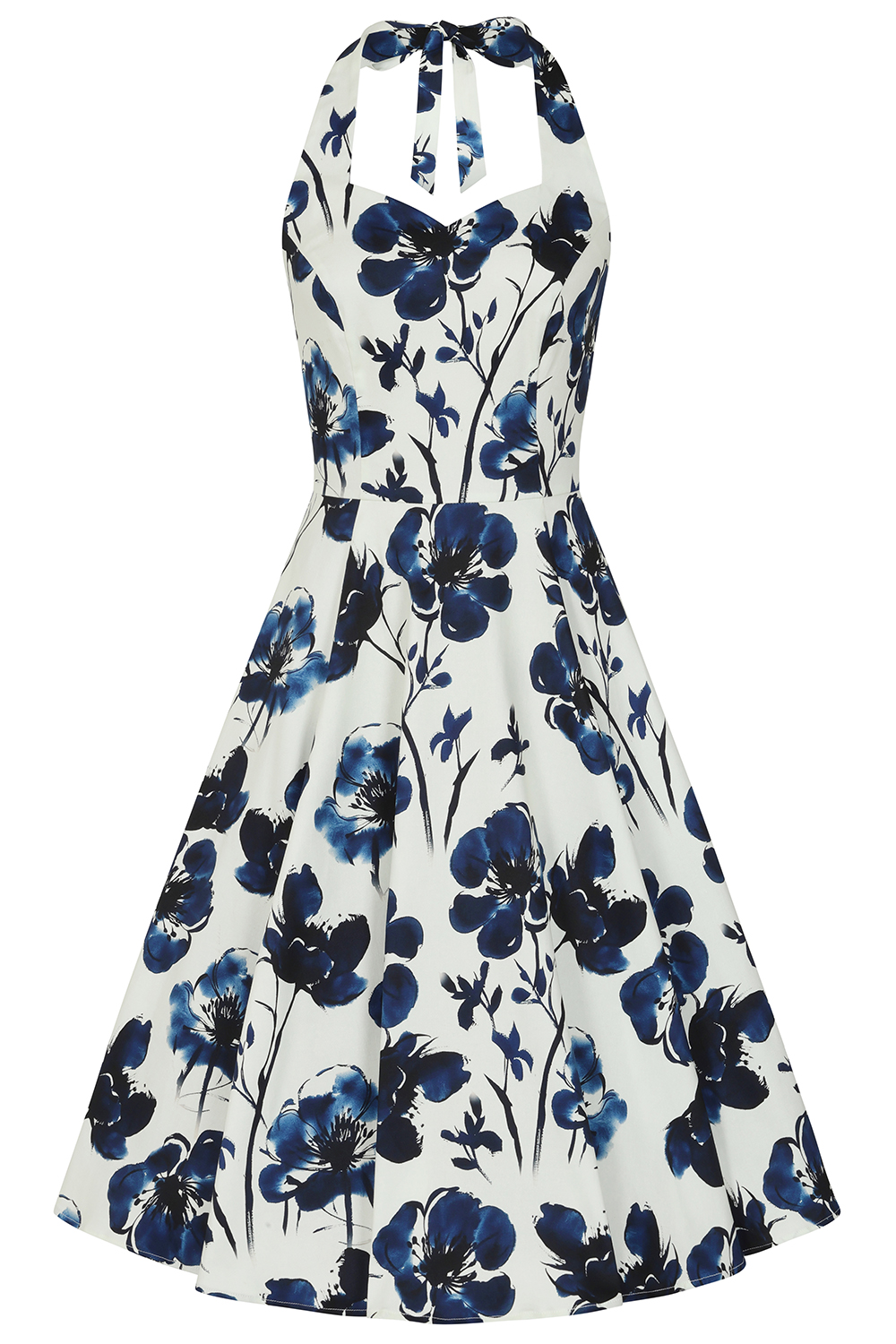 Indigo Romance Swing Dress